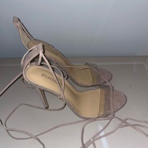 Lace up heels size 10 brand new